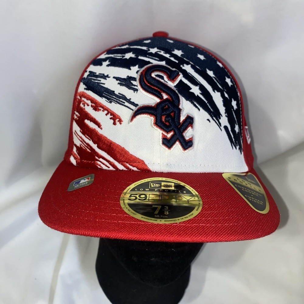 New Era Chicago White Sox 4th of July On-Field 59FIFTY Hat 7 3/8 Low Profile NEW